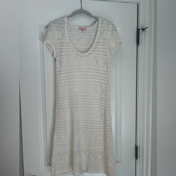 Lilly Pulitzer white Paulette Resort crochet dress